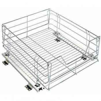 WENKO Sistema deslizante para alacena , Acero, 50 x 23 x 50 cm, Cromo