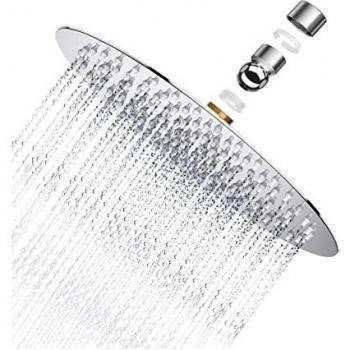 alcachofa de la Ducha Alcachofas fijas para Ducha redonda 304 Acero Inoxidable,12 Pulgada Ultra-Delgado inyector de Ducha