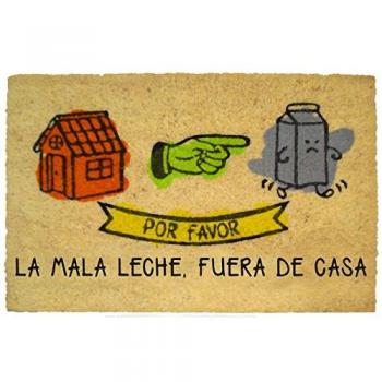Koko Doormats Felpudo con Diseño Mala Leche, PVC, Coco, 60 x 40 cm