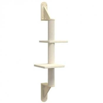 vidaXL Árbol rascador para gatos de pared 108 cm color crema, gris claro y gris oscuro