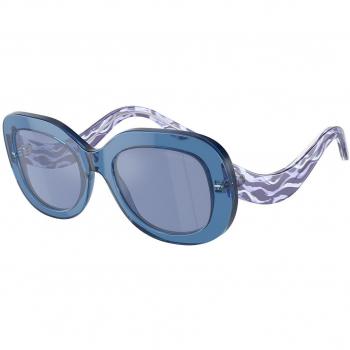 Giorgio Armani AR8217 61531U Anteojos de Sol para Mujer Azules, Lentes de Sol Para Mujer Azules, Gafas de Sol para Mujer Azules