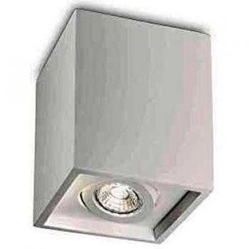 Plafón cuadrado empotrable de superficie blanco ROBLE, 1 bombilla GU10, diseño moderno Ideal Lux