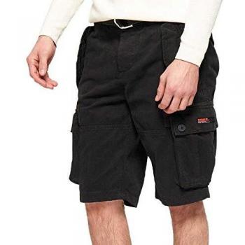 Superdry Hombre Bermudas Cargo Core Heavy Negro Amargo 38