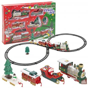 Viscio Trading 172492 Tren de Navidad, plástico, Multicolor, 90 x 42 x 1 cm
