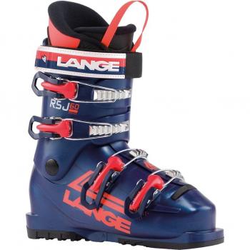 Botas de esquí Lange RSJ 60 para niños, color azul y rojo, talla 24.5