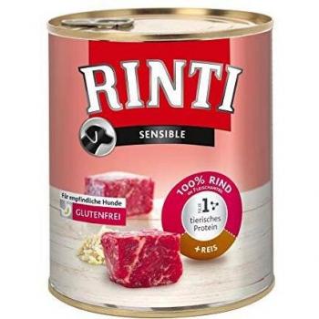 Rinti Sensible - Vacuno con arroz (Pack Ahorro 24 x 800 g)