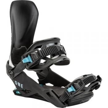 Fijaciones de Snowboard Nitro One para Hombre, Color Gris, Talla Medium