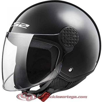 Casco Jet LS2 OF558 SPHERE GLOSS BLACK talla XS