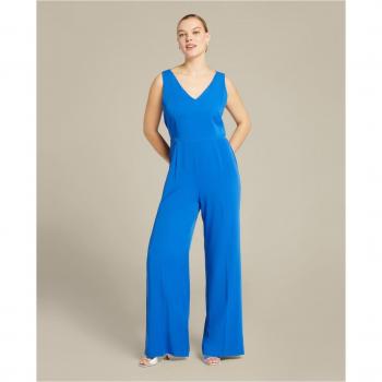 Elena Mirò - Mono de Cady Elegante y Sofisticado con Escote en V Frontal y Trasero