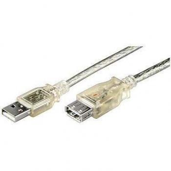 Cable USB 2.0 de 0,30 m Transparente Monacor