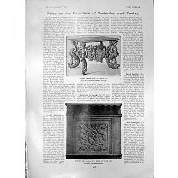 La Impresión Antigua de la Capa Tallada del Panel del Roble de Louis X111 de la Tabla Arma a los Niños 1905 de Leicester