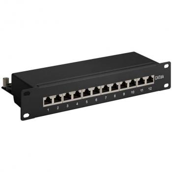 Patchpanel 12 Puertos Cat6a 10 (25,4 cm) STP Rack 1U - Goobay