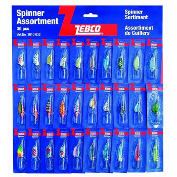 Zebco Kunstköder Spinnersortiment, 30 Spinner - Cebo Spinner de Pesca, Color Multicolor, Talla 100