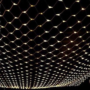 LED Red Malla Hadas 2mx3m 204LED 8 Controller modo con la cola del enchufe Enlazable blanco cálido Cadena de Luz Navidad Iluminación Fiesta Boda Xmas de árbol decoracion