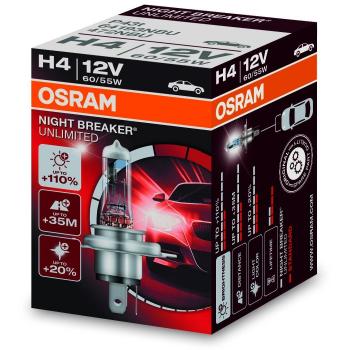 Osram 64193NBU Night Breaker Unlimited Lámpara Halógena de Faros P43T 75/68 W 12 V