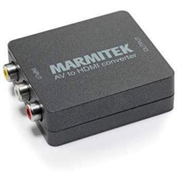 Marmitek RCA a HDMI Conversor Connect AH31-1080p Full HD - Adaptador AV HDMI para conectar dispositivos antiguos a televisores nuevos, sin necesidad de software, compatible con compuestos SCART, PAL y NTSC
