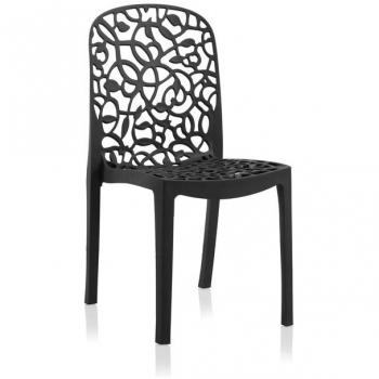 Pack 6 Sillas Flora Antracita, Muebles de Jardín, Modelo Flora, Color Antracita