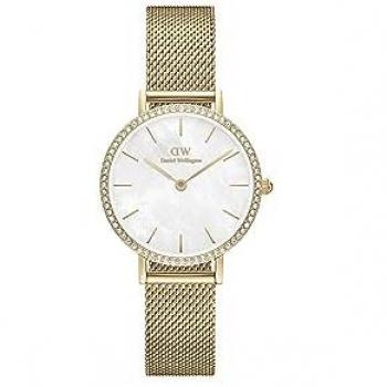Daniel Wellington Petite Lumine Bezel Evergold MOP 28mm Women's Watch