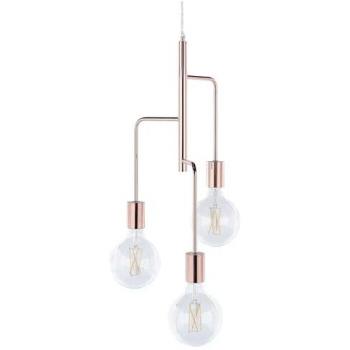 Lámpara de Techo Industrial de Metal Cobre con 3 Bombillas Estilo Loft Bogna