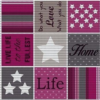 d-c-fix ® Antideslizante Suelo de higiénico Stars & Stripes Berry 65 cm x 2 m 271 - 5048