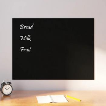 vidaXL Wall-mounted Magnetic Board Black 80x60 cm Tempered Glass