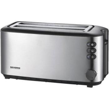 Severin AT 2509 Tostadora Automática de 2 Ranuras Largas, 1400 W, Acero Inoxidable