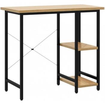 Escritorio para Ordenador MDF 80x40x72cm Negro/Roble