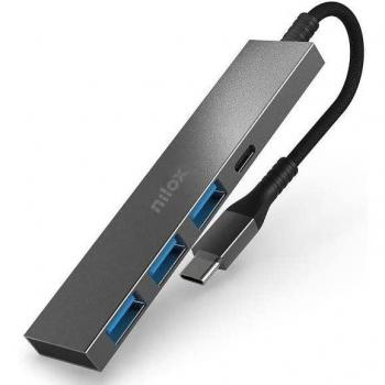 Nilox Docking Station USB-C con 3 Puertos USB 3.0 y 1 Puerto USB-C