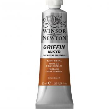 Winsor & Newton Griffin Alkyd 37ml Tube Burnt Sienna, Series 1