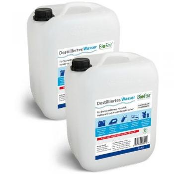 Paquete ahorro: Agua Destilada BioFair® - 2 Bidón à 5 litros - Envío libre