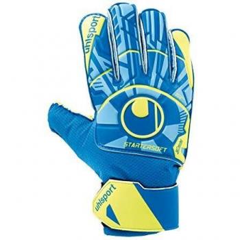uhlsport Control Starter Soft Guantes de Portero, Juventud Unisex, Radar Blue/Fluo Yellow/Black, 7