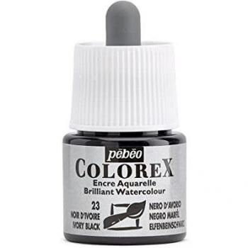 Colorex Acuarela de Tinta, Pet, Negro, 4.5 x 4.5 x 7 cm, 1 Unidades