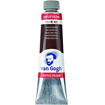Pintura Acrílica Fina 40 ml Color Pardo Van Dyck