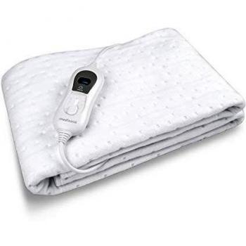 Medisana HU 665 Calienta Camas Eléctrico con 3 Ajustes de Temperatura, Blanco Nieve, 150 x 80 cm