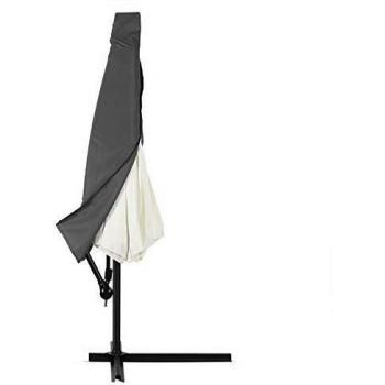 Funda para Parasol Cantilever 3,5m Antracita con Cierre de Cremallera Impermeable y Transpirable 160 g/m²