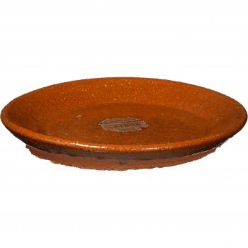 Alfarería Pereruela Siglo XVI APRA28 - Plato de ala de barro refractario auténtico , 28 cm
