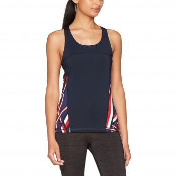 Tommy Hilfiger TH ATH Ebony, Tank Top para Mujer, Azul