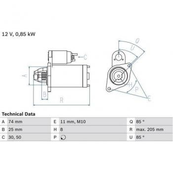 Motor de Arranque BOSCH 0 986 025 640