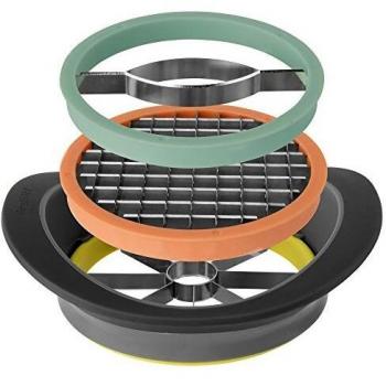 BergHOFF Leo All-in-1 Fruit and Vegetable Slicer Dicer Set, Stainless Steel, Multi-Colour, 19.5 x 18 x 6 cm