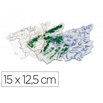 Faibo - Plantillas de Mapa de España, Tamaño Pequeño 15x12.5 cm, Paquete de 3 Unidades, 100% Reciclables