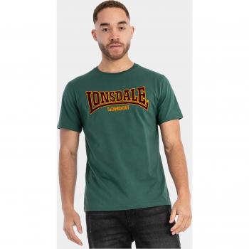 Camiseta Lonsdale Clásica de Manga Corta Verde Botella para Hombre Slim Fit