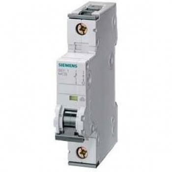Interruptor automático Siemens 1P, 6A, Curva Tipo C, Poder de corte 10 kA, Sentron, Montaje en Carril DIN