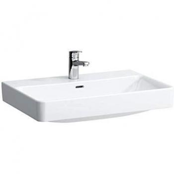 Lavabo Laufen Pro S 70 x 46,5 cm, blanco, con rebosadero y 3 orificios para grifería