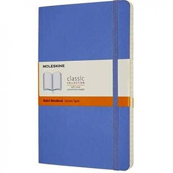 Moleskine Large Ruled Softcover Notebook: Hydrangea Blue