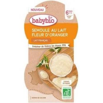 Babybio Organic Orange Blossom Semolina Dessert Bowl for Babies 6 Months + (2 x 100g)
