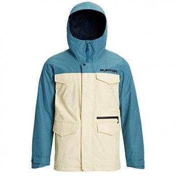Burton Covert Chaqueta de Snowboard, Hombre, Almond Milk/Storm Blue Ripstop, L