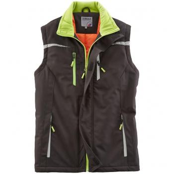 Chaleco de Trabajo para Hombre Terrax Workwear Talla M Negro/Lima 100% Poliéster