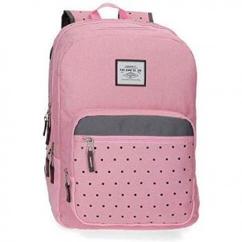 Pepe Jeans Molly - Mochila con doble cremallera, 44 cm, Rosa