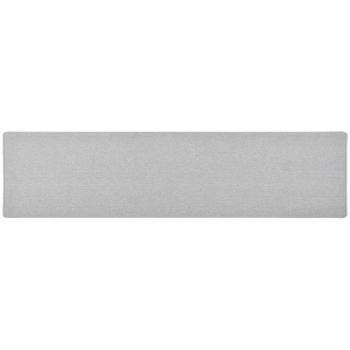 Alfombra de pasillo gris claro 50x200 cm, lavable, antideslizante, para entrada, vestíbulo, galería, salón, dormitorio, cocina y oficina