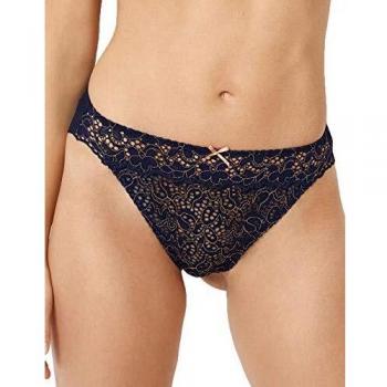 Sans Complexe 31PAB76 Women's Clémence Color Marine Blue Lace Knicker Panty Tanga Medium